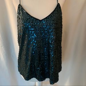 Forever 21 Blue Sequin Tank Top